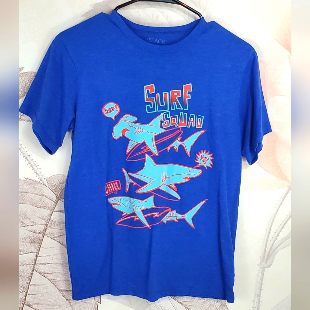 🎀5 for $35 Children's Place shark t shirt size XL
